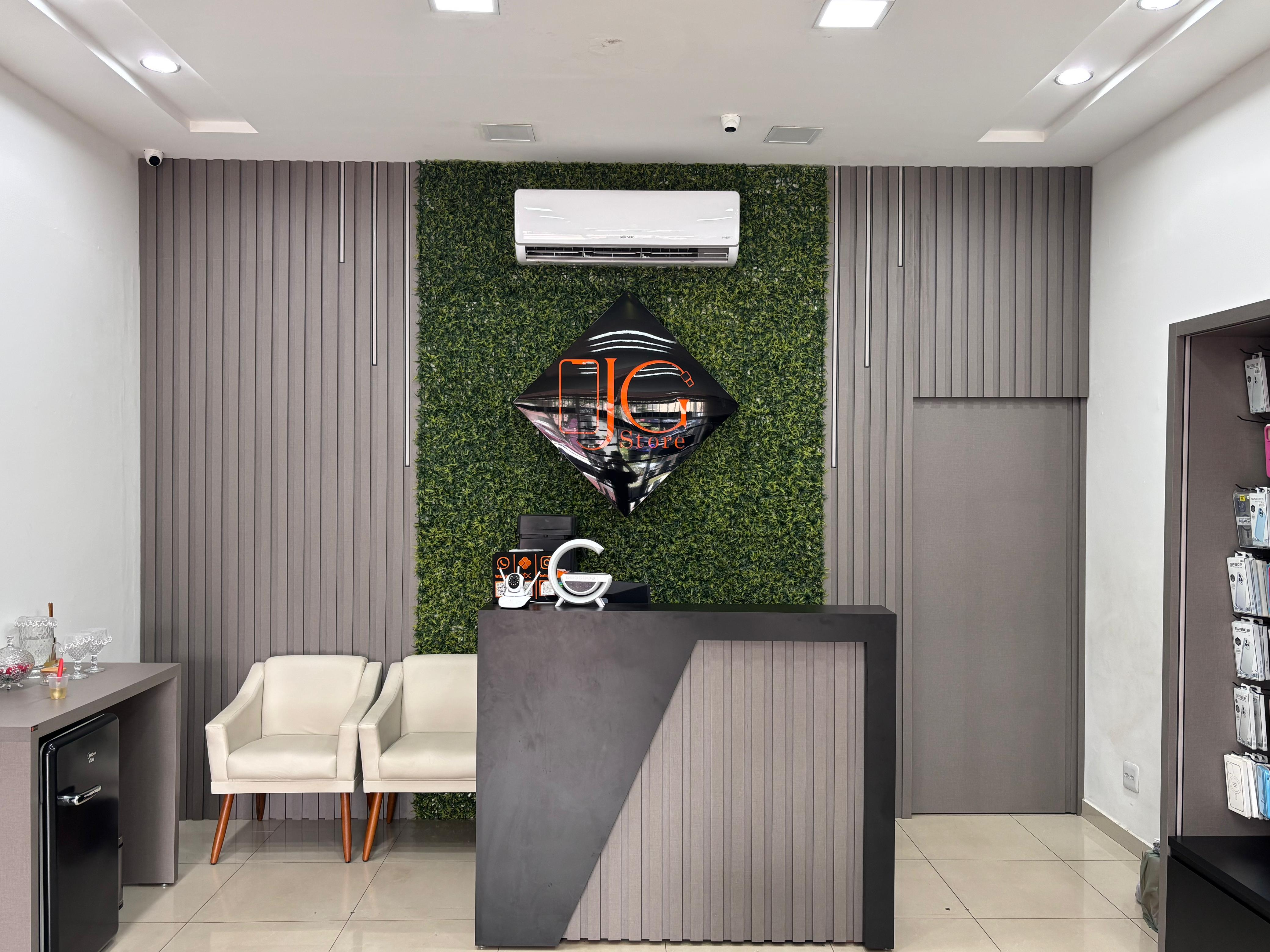Interior da JG Store - Ambiente profissional de atendimento